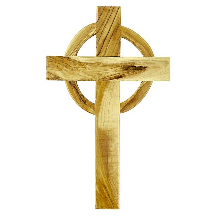 Olive Wood Celtic Cross for wholesale by Christian Brands Catholic