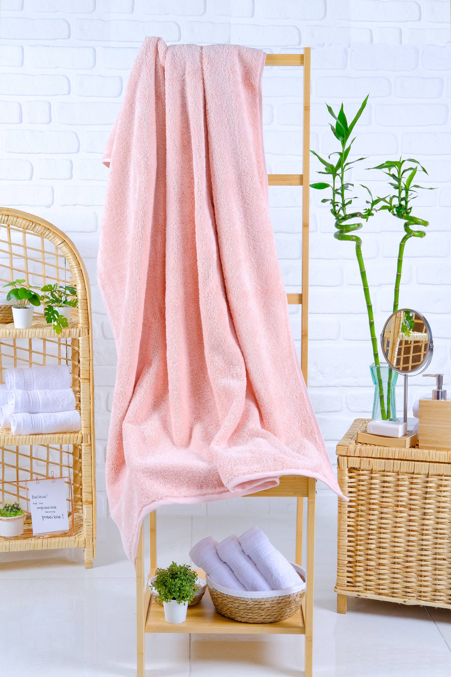 La Hammam - Wholesale Bath Towel - Bath Sheet Turkish Towels Genuine Cotton Oversized 40" x 80"7