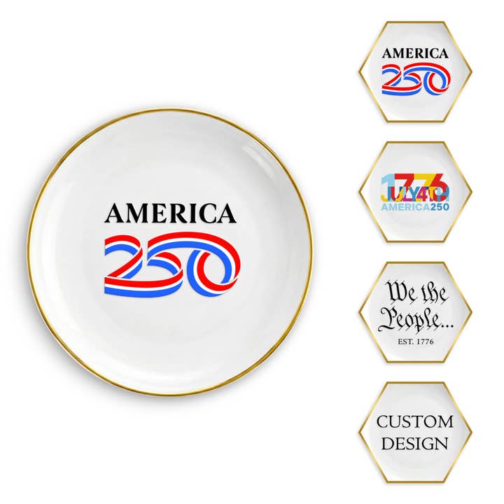 America 250 Cirkel Smykkefad - Officielt Licenseret for engroshandel hos Thankful Greetings