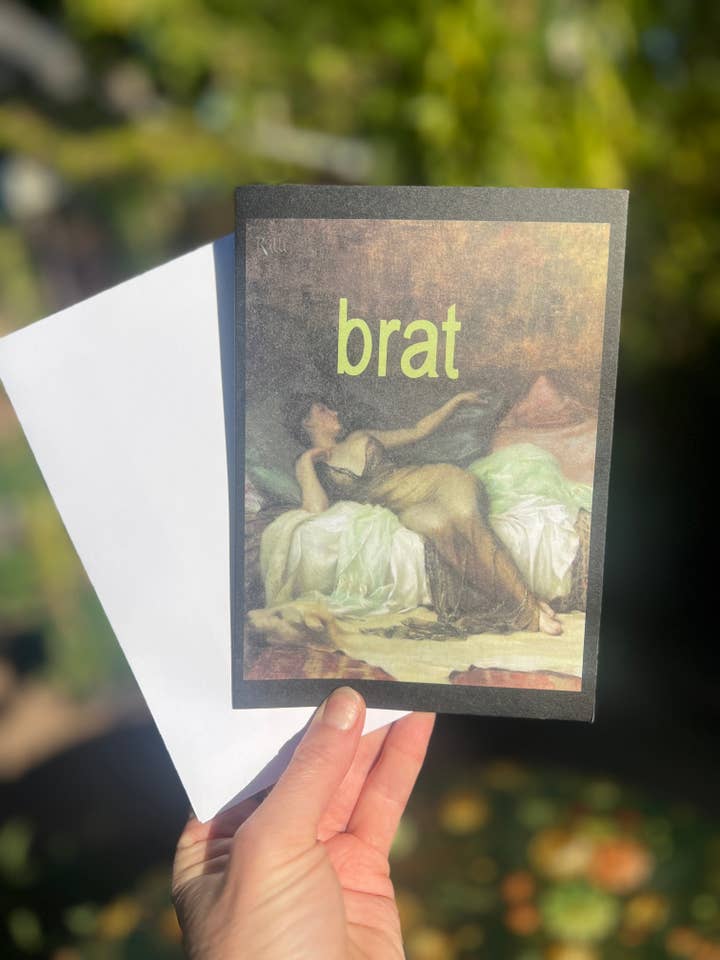 A7 LARGE brat Nouveau Greeting Card for wholesale by Astral Weekend