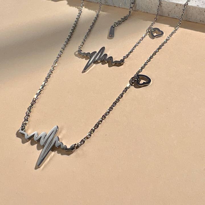 COSMOS - Wholesale Jewelry Set - Matching necklace and bracelet set in stainless steel