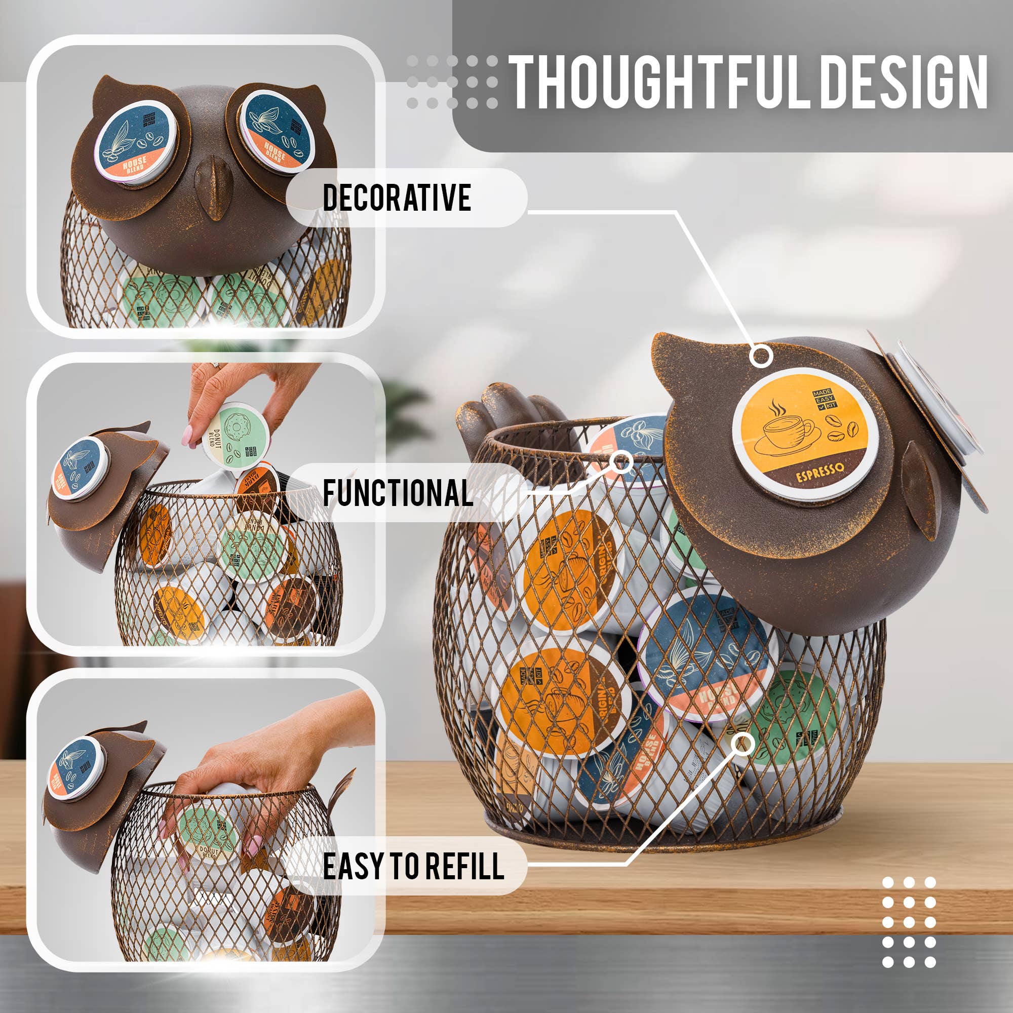 MADE EASY KIT - Wholesale Kitchen Storage/Organizer - Made Easy Kit Coffee Pod Organizer - Home Functional Décor24