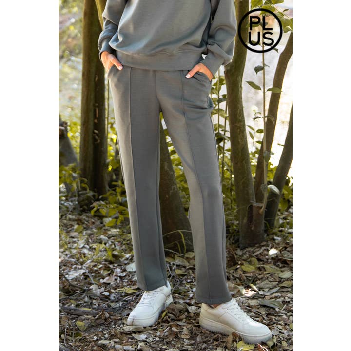 Rae Mode - Wholesale Broek - Dames - PLUS SIZE MODAL SCUBA PINTUCK BROEK5