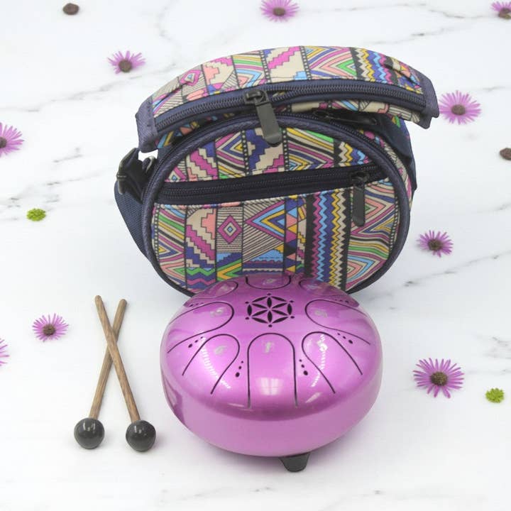 Tongue Drum - 12cm, Fuchsia for wholesale by Earths Elements Wholesale