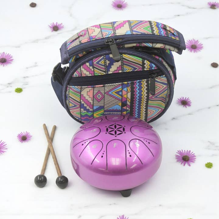 Tongue Drum - 12cm, Fuchsia for wholesale by Earths Elements Wholesale