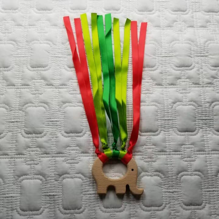 Wooden Elephant Teether Hand Kite Kit for wholesale by D & C TOYS