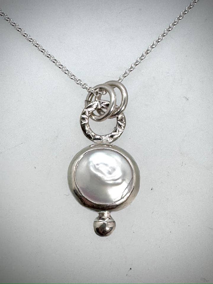 Sterling and Freshwater Pearl Bauble Necklace for wholesale by Morgan McGeehan Designs