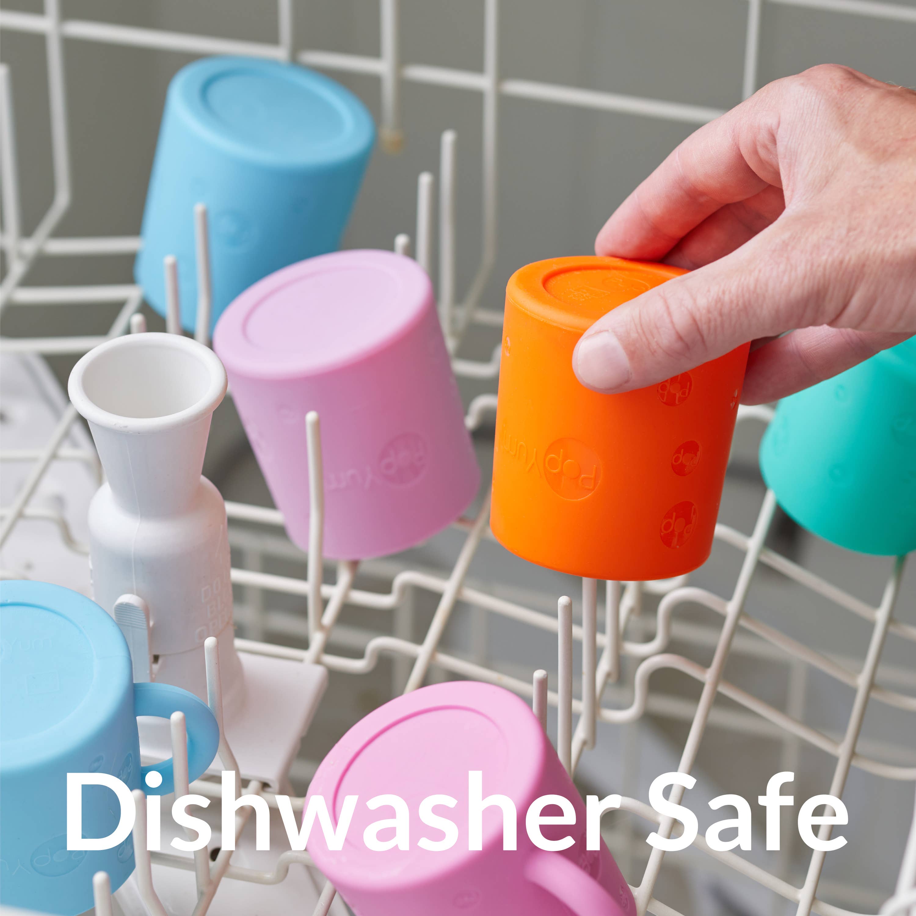 PopYum - Wholesale Drinking Glass/Cup - Kids & Baby - PopYum Silicone Training Cup 2-Pack (sky blue and orange)4