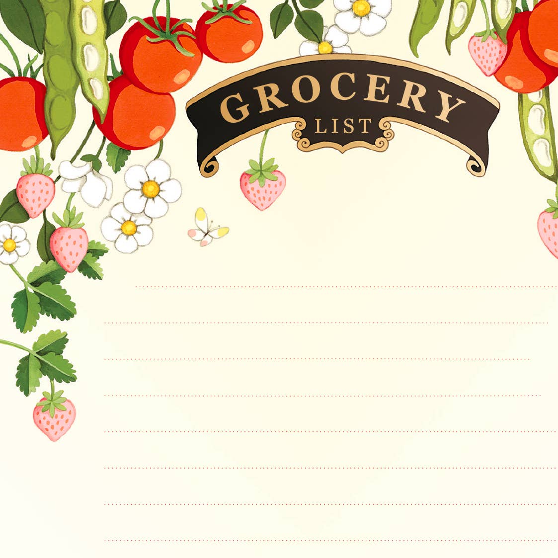 JooJoo Paper - Wholesale Notepad - Grocery List Notepad - Bright Tomatoes - Market Pad5