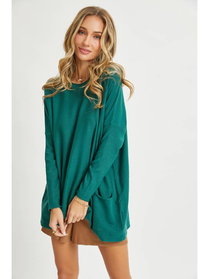 Sweet Lovely by Jen - Vendita all'ingrosso Maglia larga - Donna - MAGLIONE A GIROCOLLO OVERSIZE/VESTIBILITÀ AMPIA78