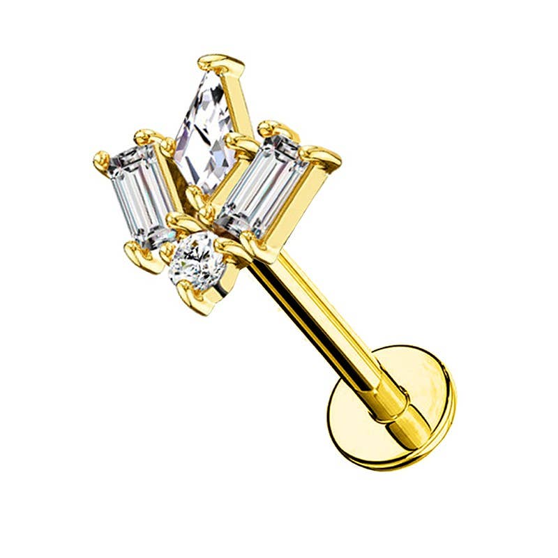 AMORINO SRL - Wholesale Lip Ring - LABRET PIERCING WITH ZIRCONIA - JQ720L1120