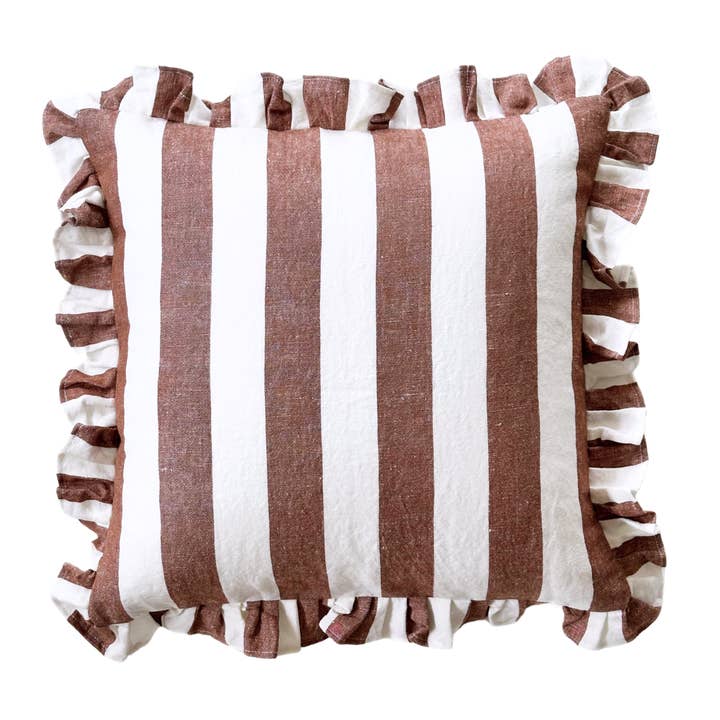 Porter Lane Home - Wholesale Throw pillow cover - Ruffled Cabana Stripe Pillow Cover Collection2