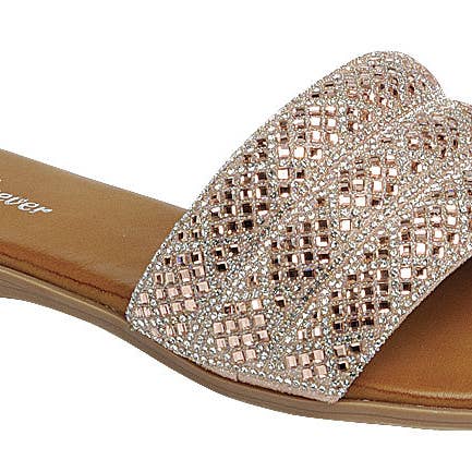 Mars Sky Shoes Wholesale - Wholesale Sandals - Women's - Forever AMPLE-93 Women Rhienstone Embellished Flat Sandals