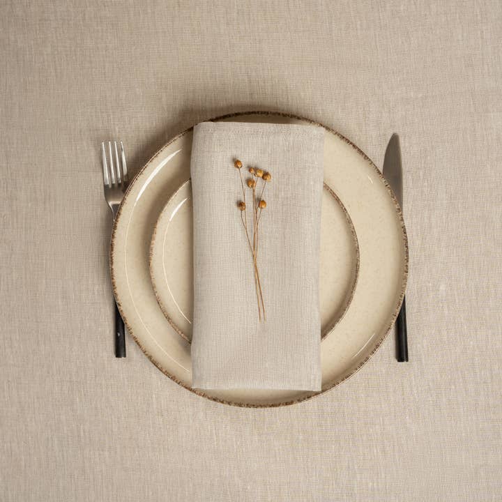 menique - Wholesale Dinner & Cloth Napkin - 100% Linen Napkins Kit - Wedding Holiday Napkins 2/4-Pack
