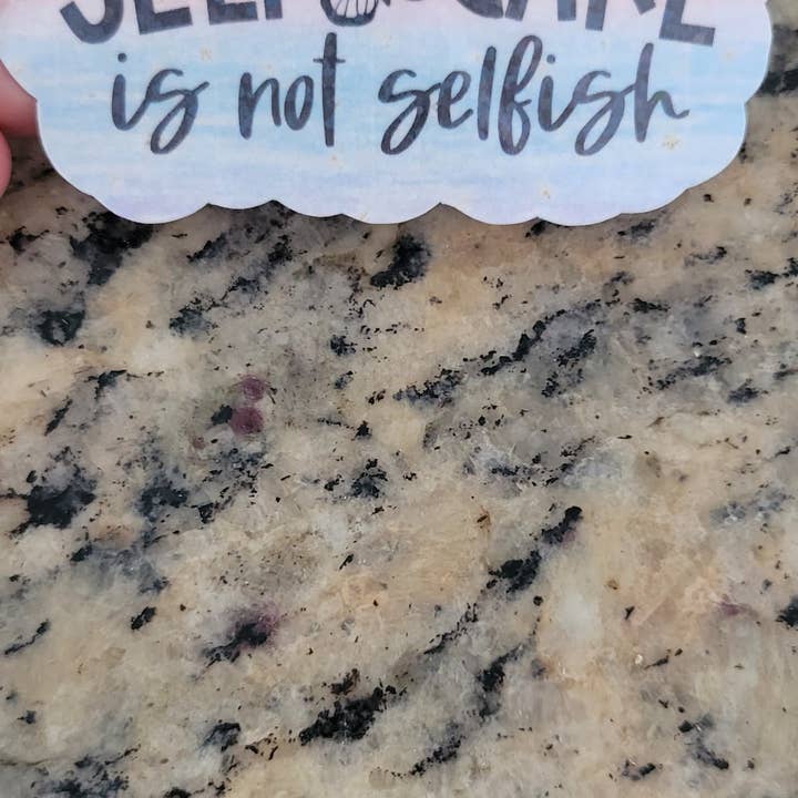 Self care isn't selfish, self-love sticker, glitter sticker for wholesale by Dashmonograms