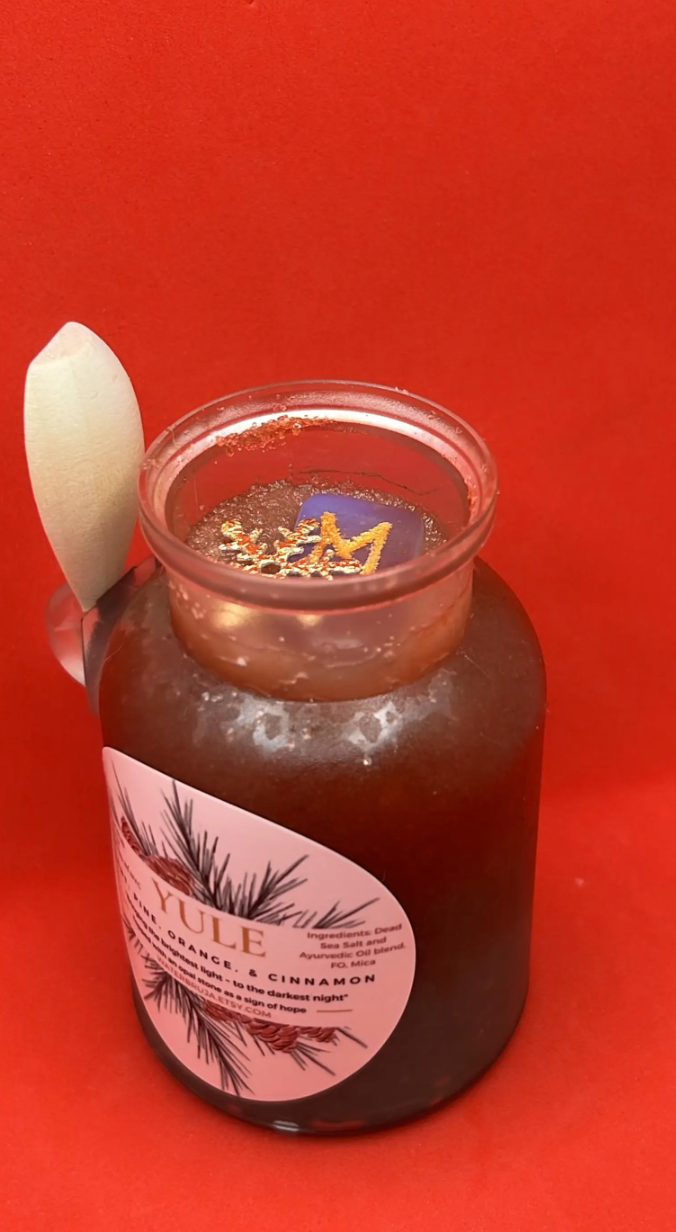 WaterBruja - Vendita all'ingrosso Paletta per scrub/sali da bagno - Scrub al Sale Yule, Scrub Invernale Festivo, Bagno di Cristallo, Opalite7