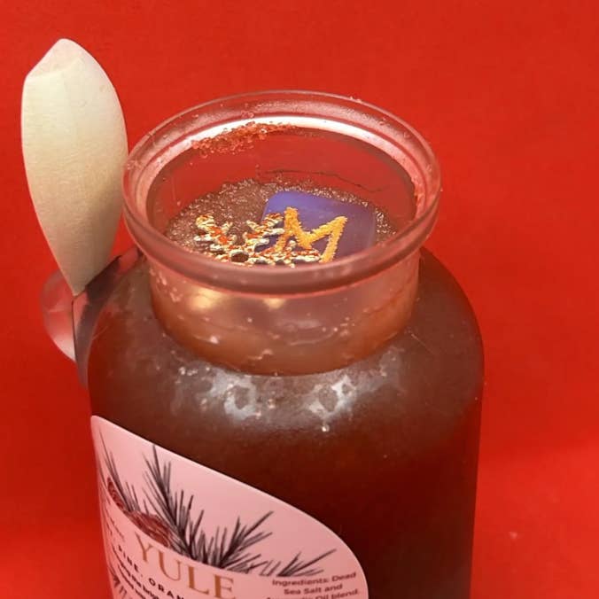 WaterBruja - Wholesale Bath Salt/Scrub Scoop - Yule Salt Scrub, Winter Holiday Scrub, Crystal Bath, Opalite7