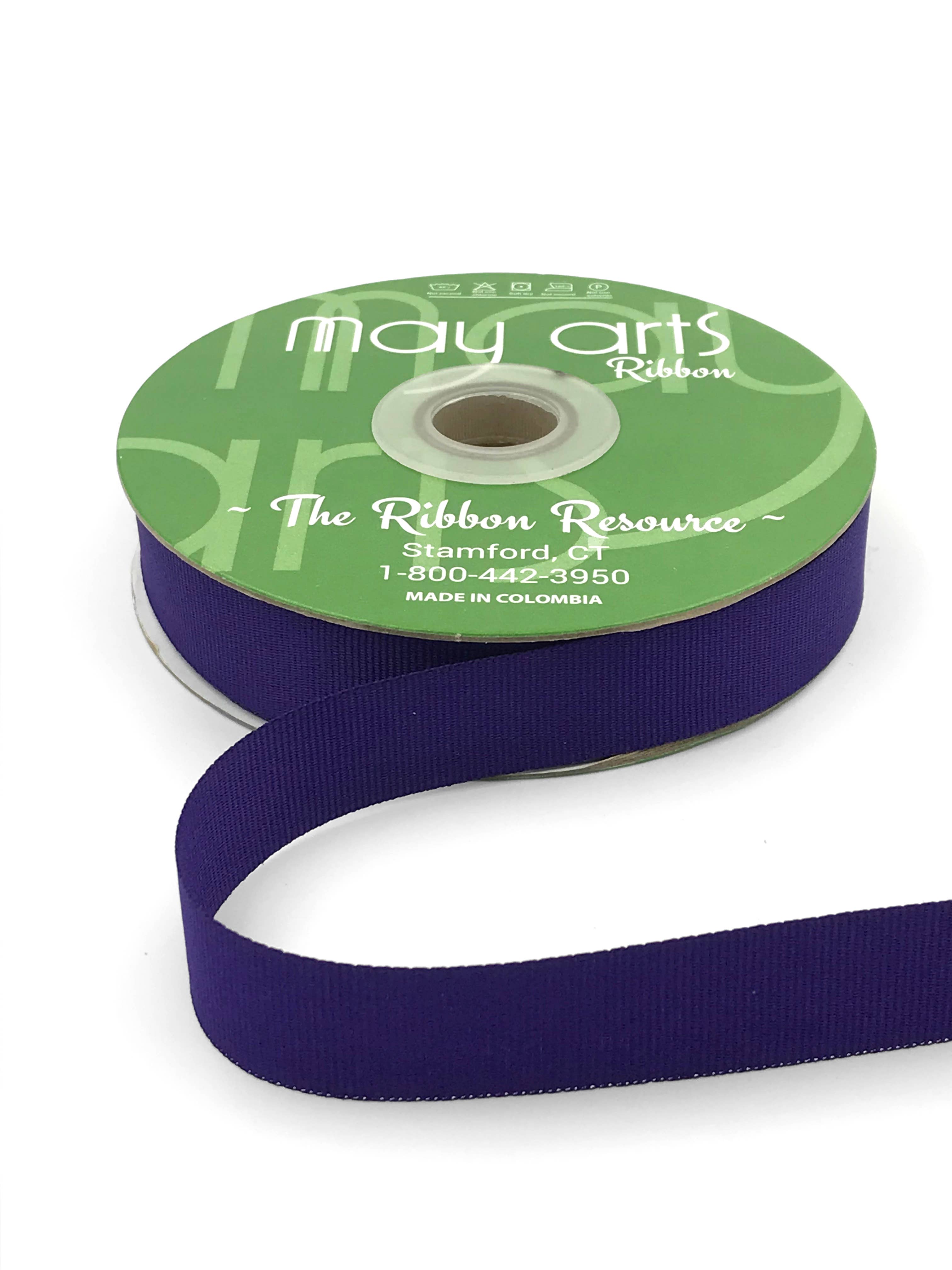 May Arts Ribbon – Großhandel Band – Geschenke verpacken – 3/4 Zoll violettes gewebtes Ripsband0