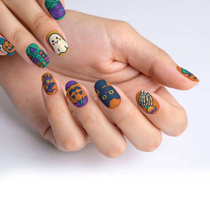 FYNE BODY - Wholesale Press-on/fake nails - Ghostly Glam Halloween Multicolor Press-On Nails43