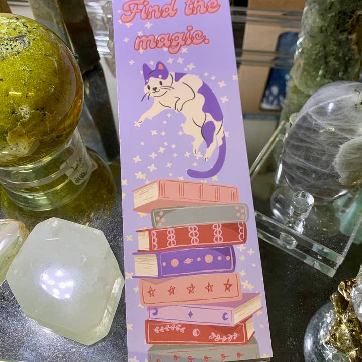 Corkscrew Curiosities - Wholesale Bookmark - Find the Magic Cat Stack Bookmark