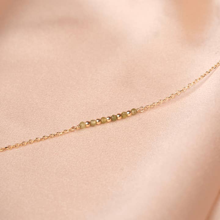 Meora Paris - Wholesale Beaded Bracelet - 18k Gold Plated Desert Stone Bracelet2