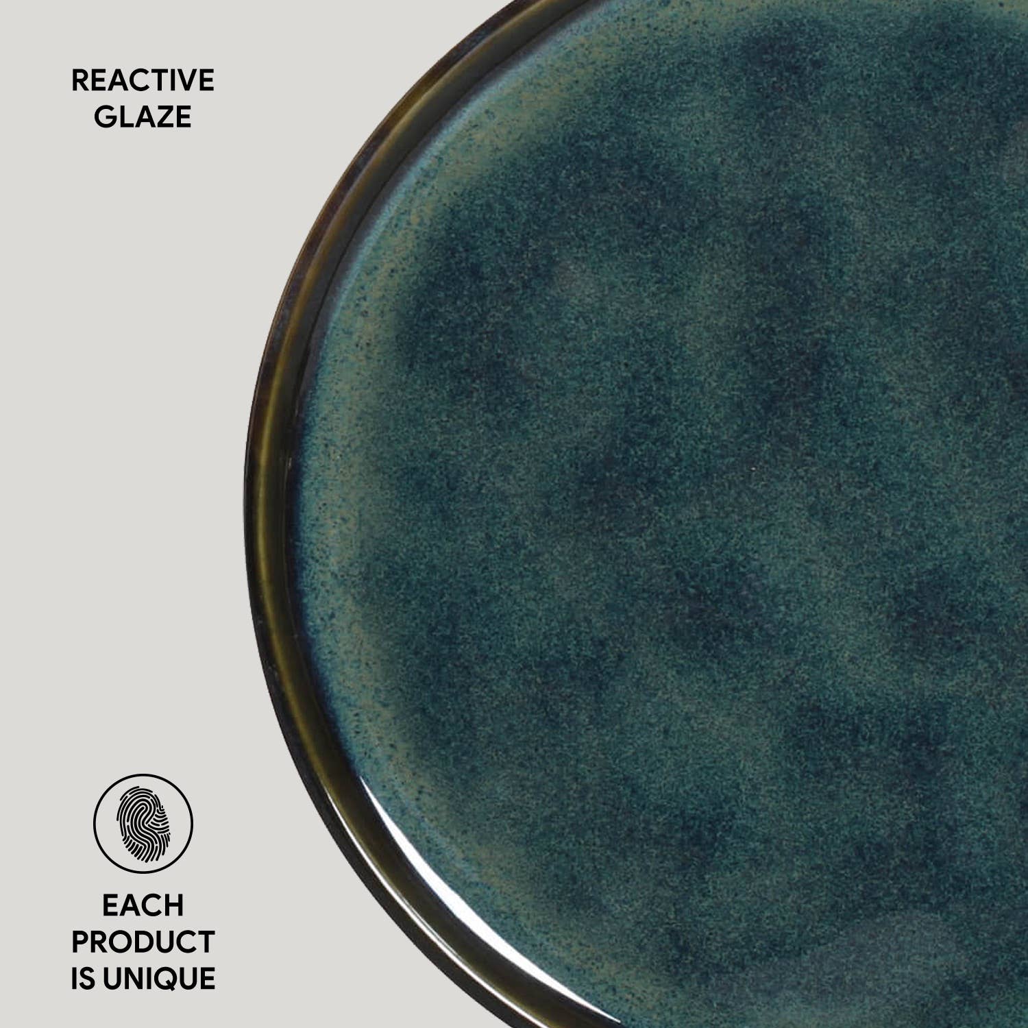 Porto Brasil – Großhandel Servierteller – Bio Steingut Oceano Dessertteller, 21,5 cm5