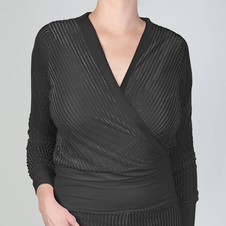 Túnica Opal - Preta por atacado de OMNIA FASHION