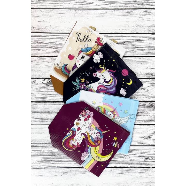 UNICORN PRINT RECTANGLE SHAPED REUSABLE BAG for wholesale by JHP Collection