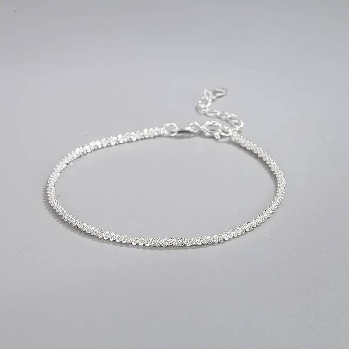 Sweet Cherry Sky – wholesale Länkar och kedjearmband – Sterling Silver Mousserande Silver Armband Kedja