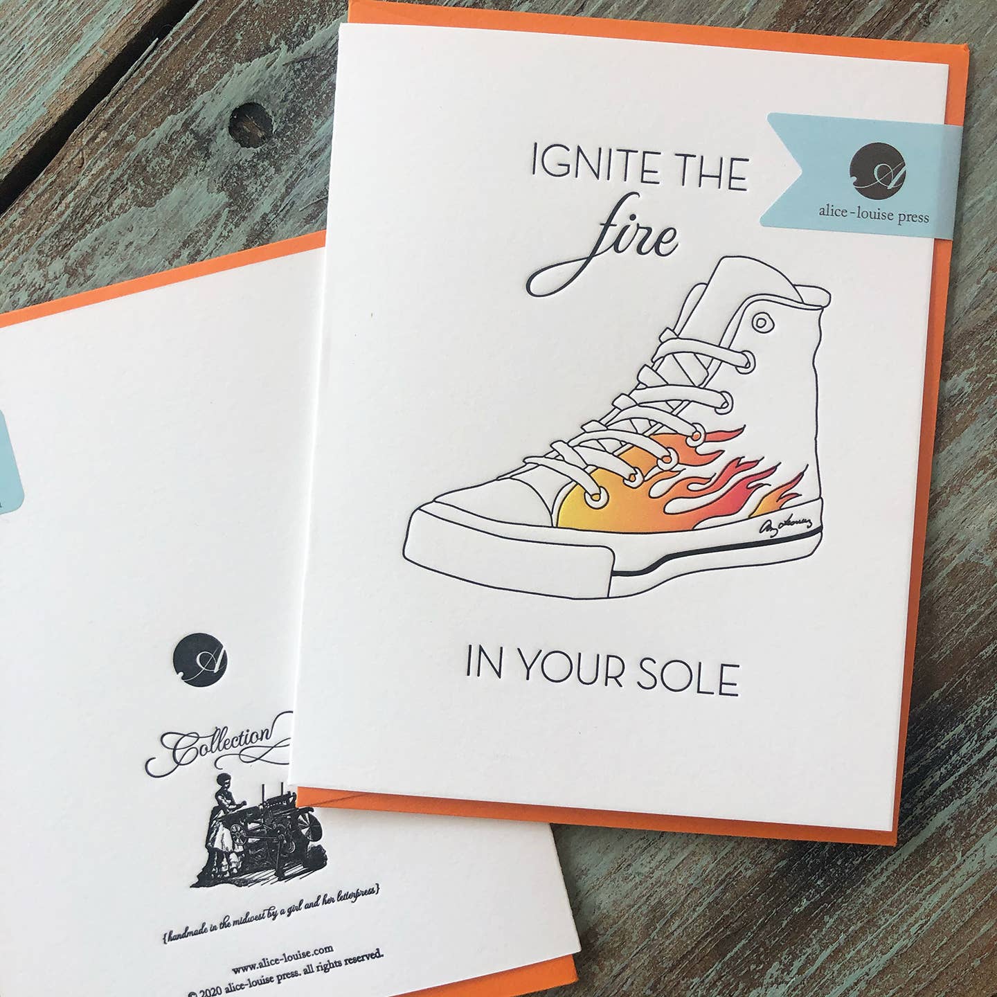 Alice-Louise Press - Wholesale Everyday Greeting Card - Fire Soles Card0