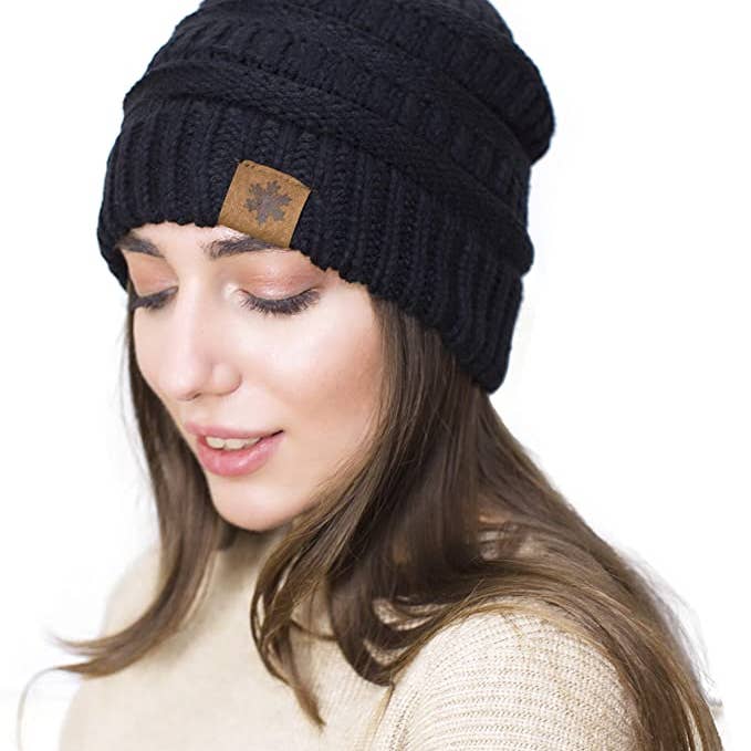 Lelaffet tjock och varm slouchy mössa för kvinnor i mjuk stickad kvalitet för wholesale av Lelaffet