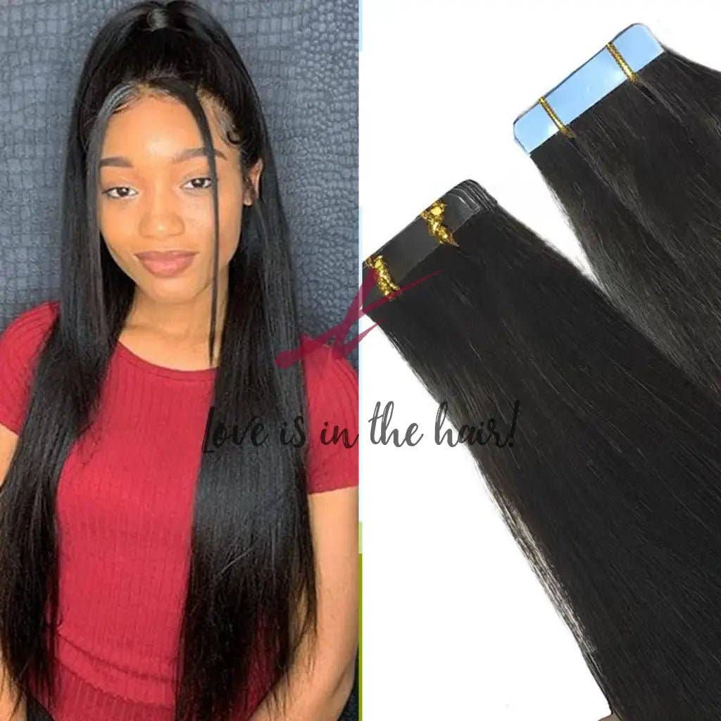 Natural Color B  Silky Straight | Tape In Human Hair Extensions | Brazilian V for wholesale on Faire19