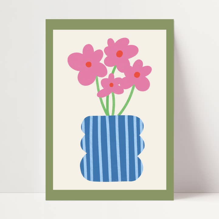 Funky Vase Print for wholesale by Mia Rose Studio