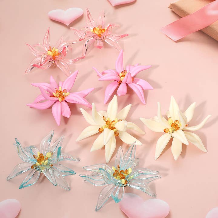 Bold Oversized Resin Petal Flower Statement Earrings and other Purchase Wholesale resin flowers. Free Returns & Net 60 Terms on Faire trending on Faire.