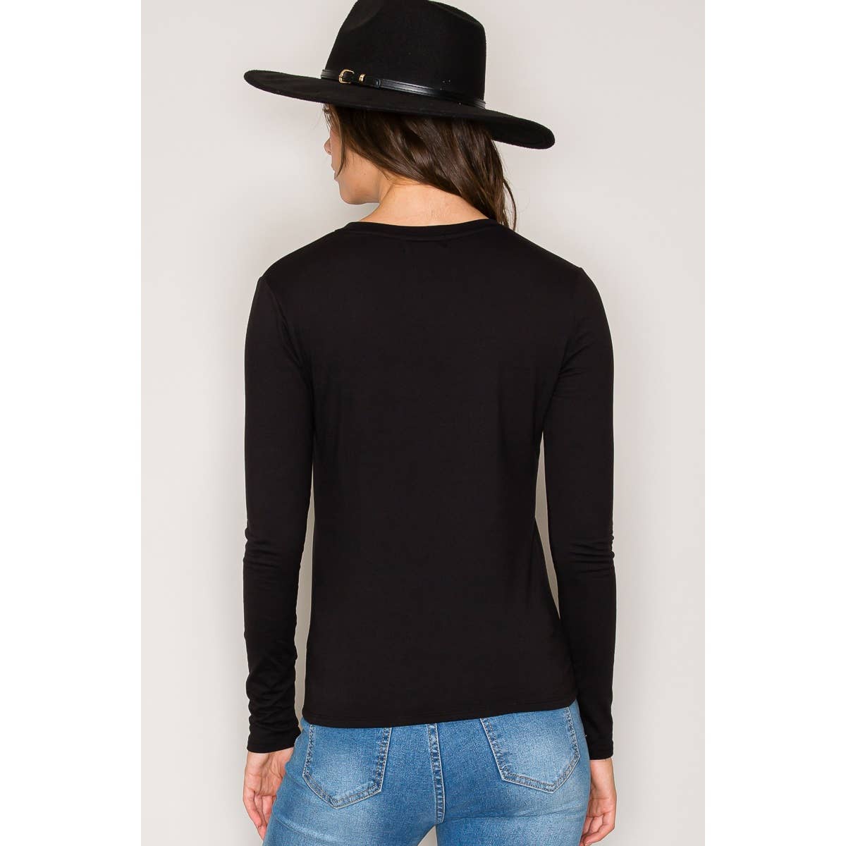 Popular 21 - Wholesale Knit Top - Women's - Fleece Lined Crew Neck Long Sleeve Top4