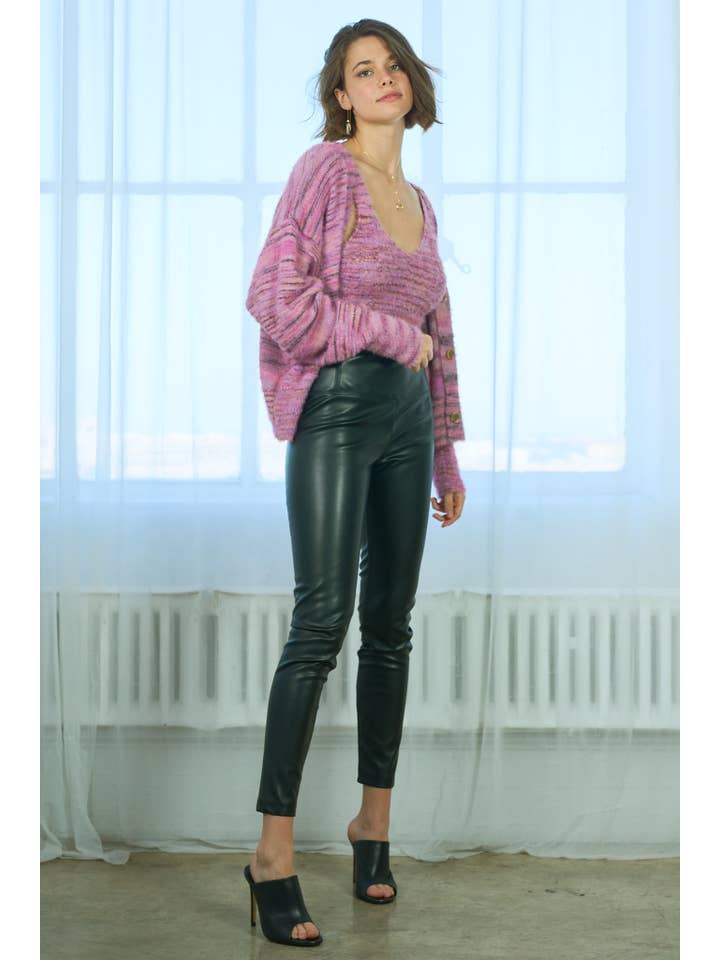 lalamia – Engroshandel Modeleggings – Kvinder – Vegan Læder Leggings - MKN15114