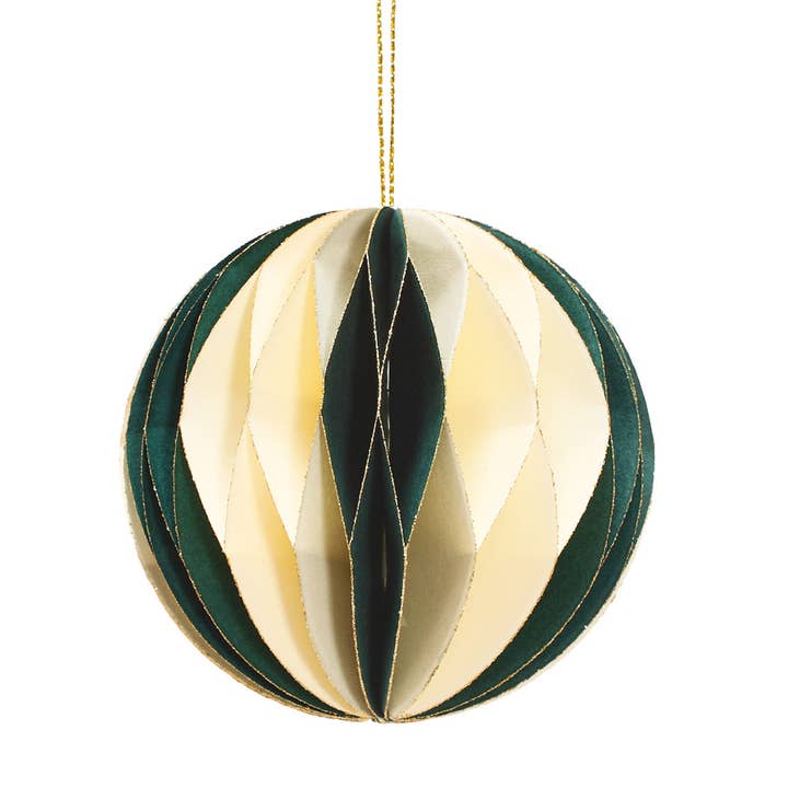 coopz - Wholesale Ornament - Paper Christmas ornament striped ball