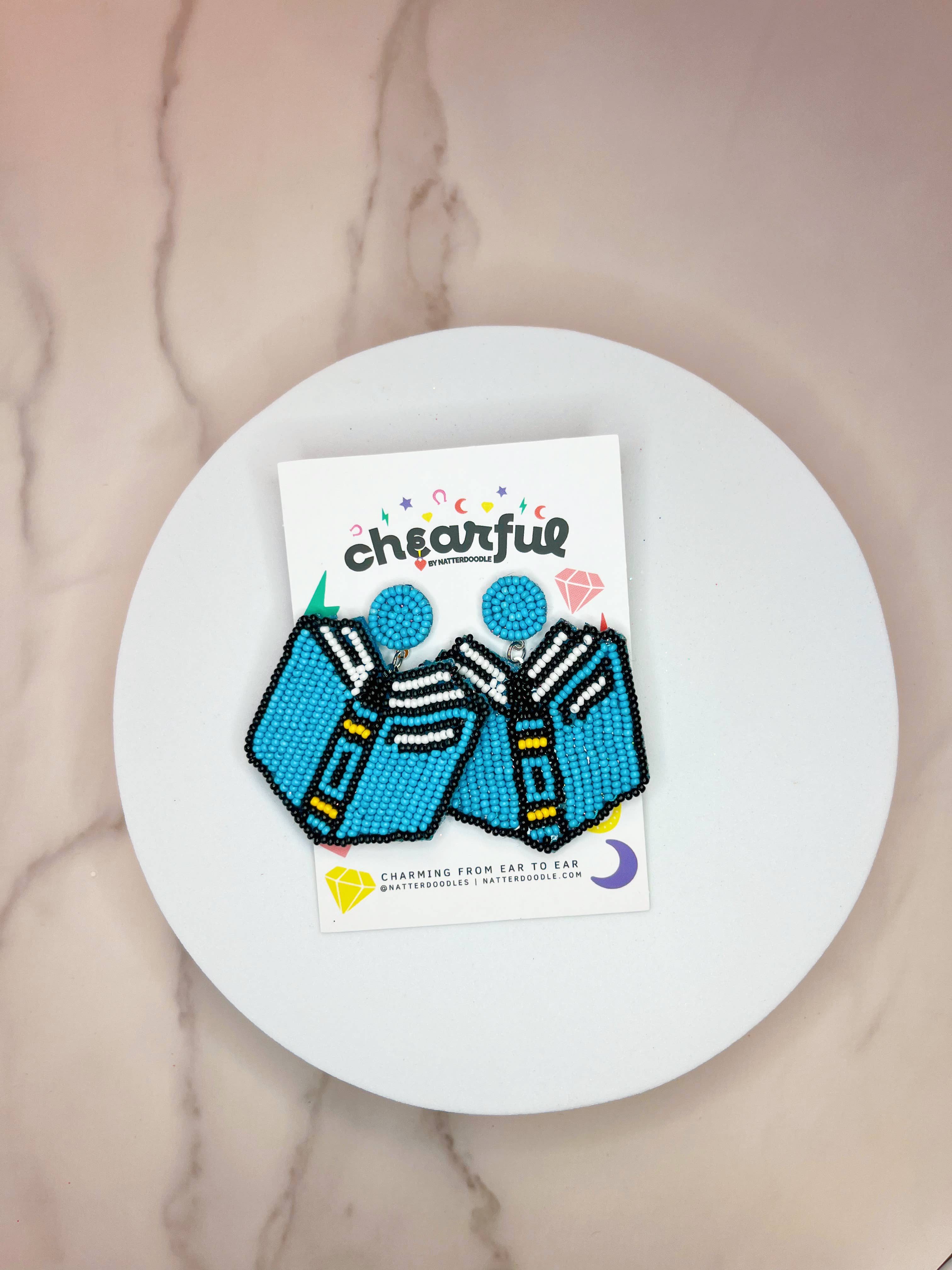 NatterDoodle - Wholesale Dangle Earrings - Booked & Beadsy Reading Earrings Beaded Book Dangle Jewelry4