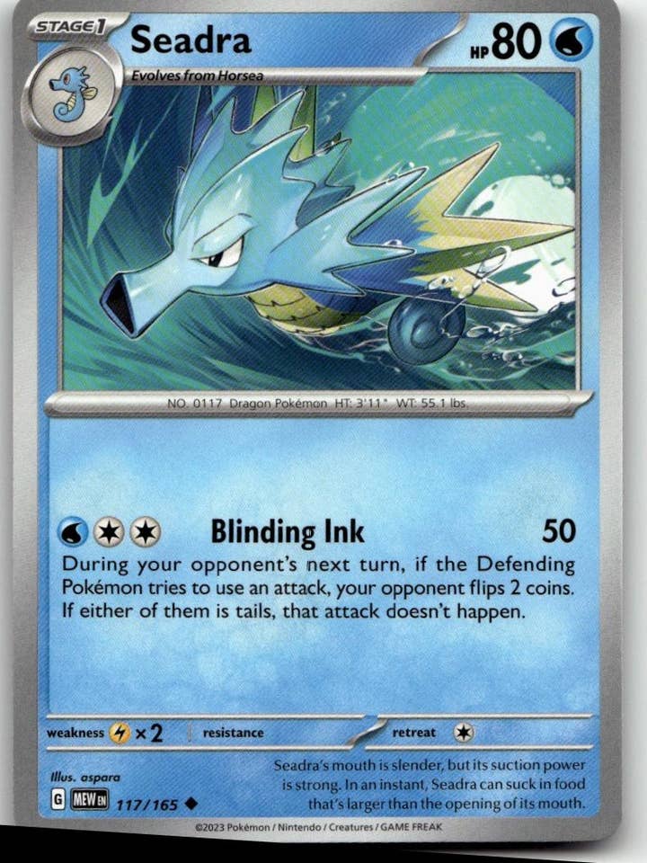 Pokémon SV: Scarlet & Violet 151 - Seadra #117/165 for wholesale by Chronic Cards