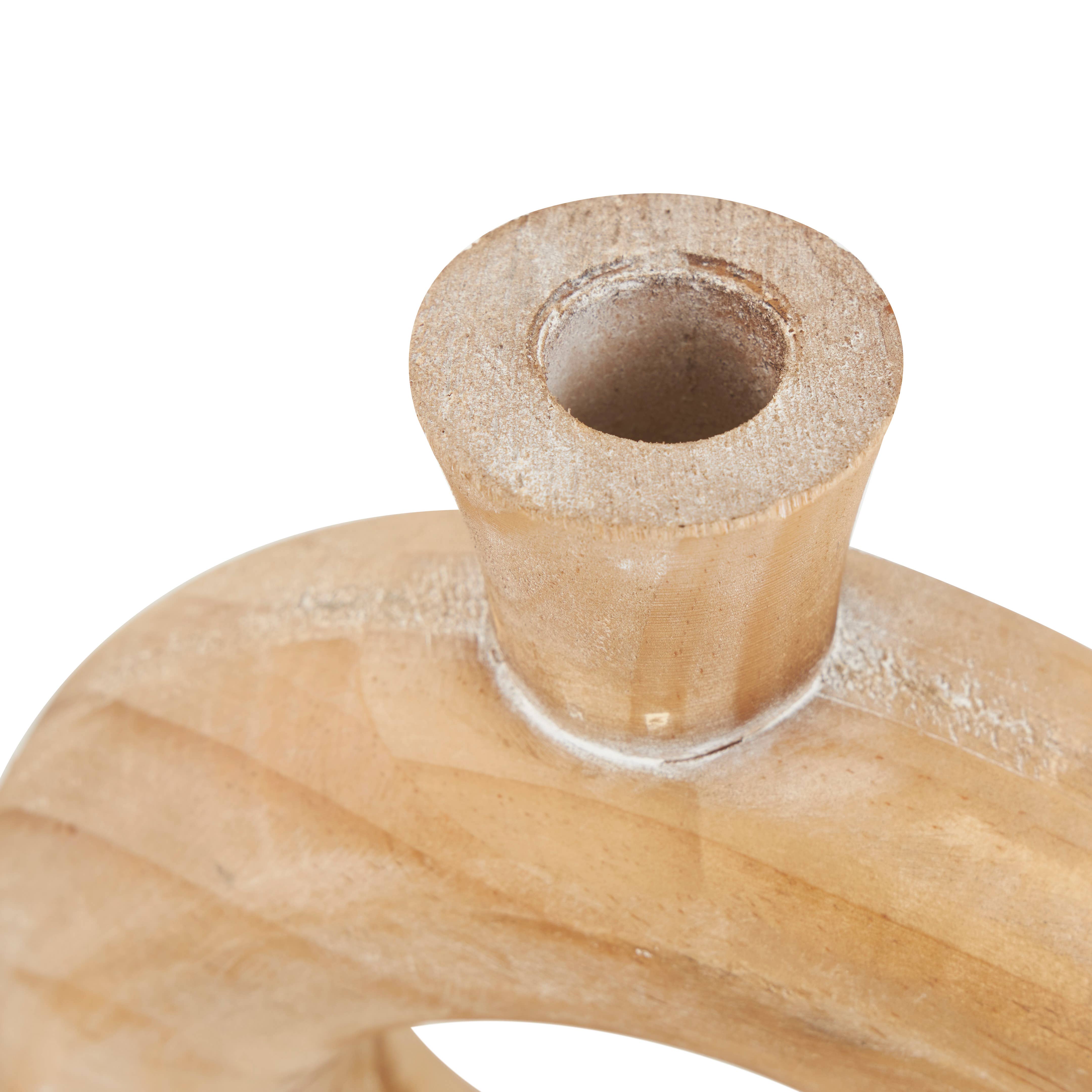 Deco Marché - Wholesale Vase - Natural Brown Wood Vase Set4