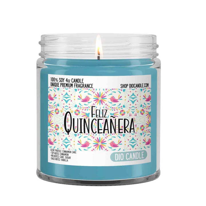 Dio Candle Company - Wholesale Jar/Filled Candle - Quinceañera Birthday Candle2