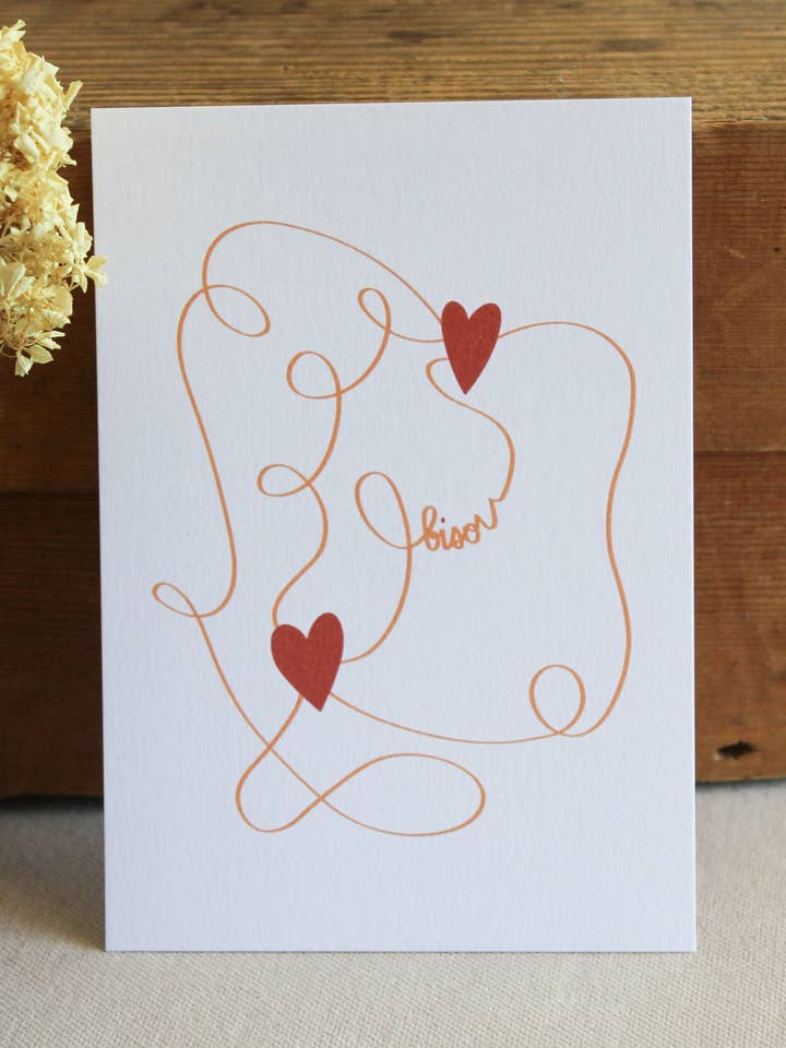 Orange Kiss Postkarte für den Großhandel von l'atelier de SORG