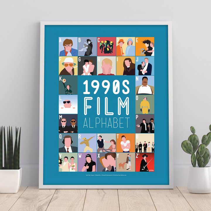 Star Editions – wholesale Art print – 1990's Film Alphabet - 11X14” Premium Art Print0