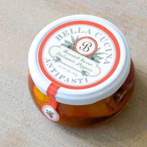 Bella Cucina – Großhandel Eingelegtes Gemüse – Geröstete Paprika Antipasti - 6 Unzen