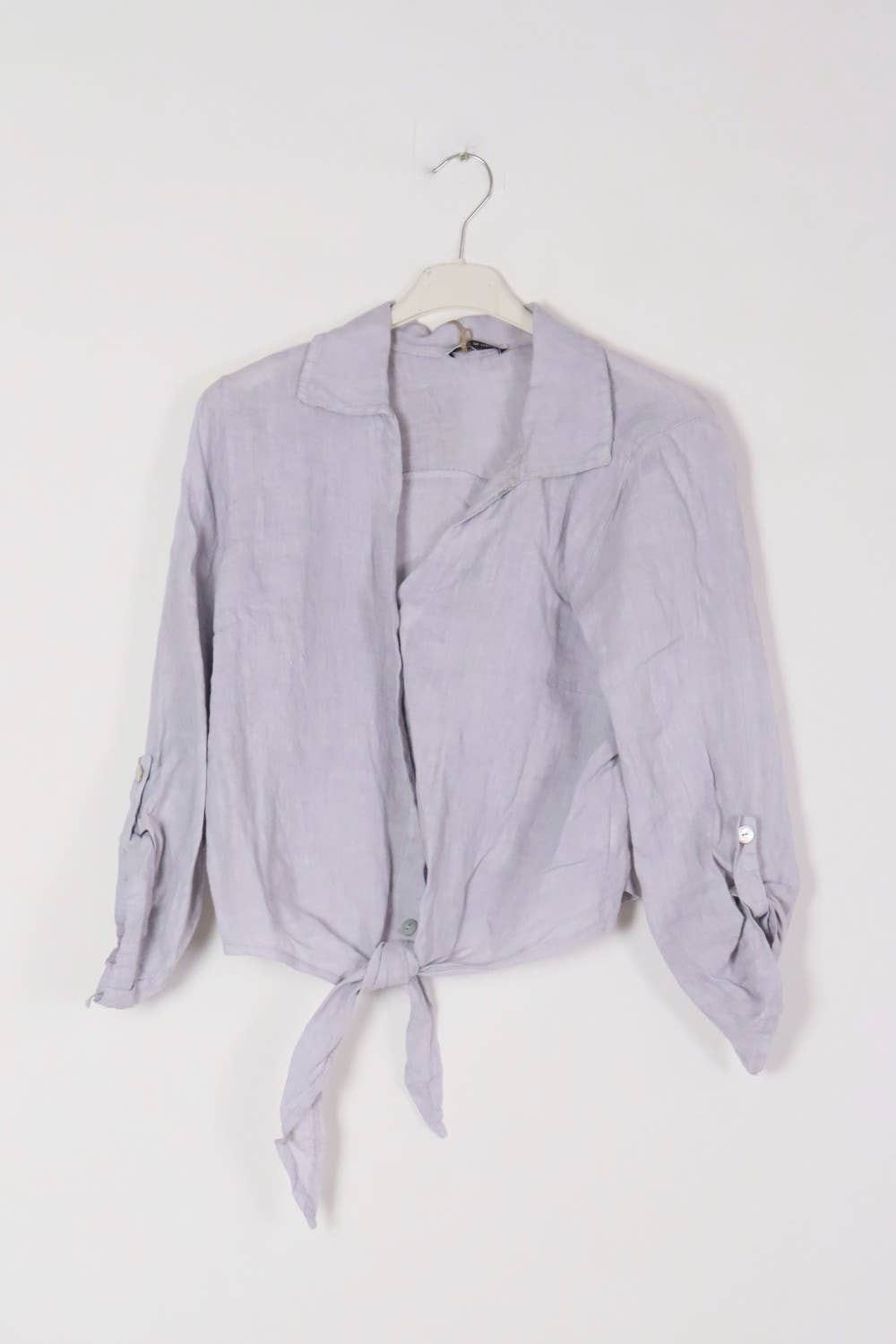 LÉA & LUC - Venta al por mayor Camisa con botones - Mujer - Camisas anudadas a la cintura en 100% lino REF. 220264