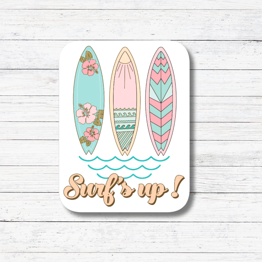 Oily Graphic Creations - Wholesale Sticker - Surf's Up- Summer Stickers/Magnet1