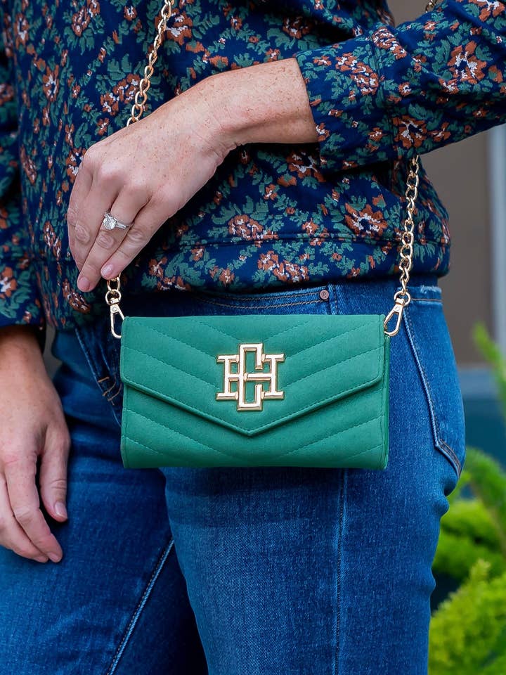 Carlington Clutch/Crossbody Green VQ for wholesale by Caroline Hill