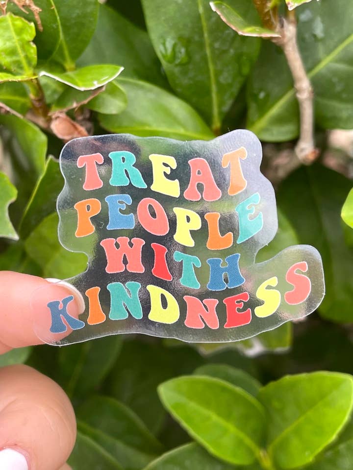 Harry Styles TPWK Treat People With Kindness Clear Sticker for wholesale by Sabil Designs Co