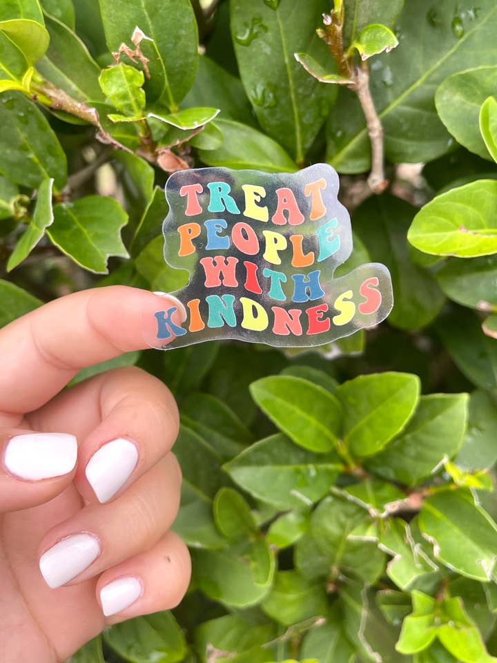 Adesivo transparente Harry Styles TPWK Trate as pessoas com gentileza por atacado de Sabil Designs Co