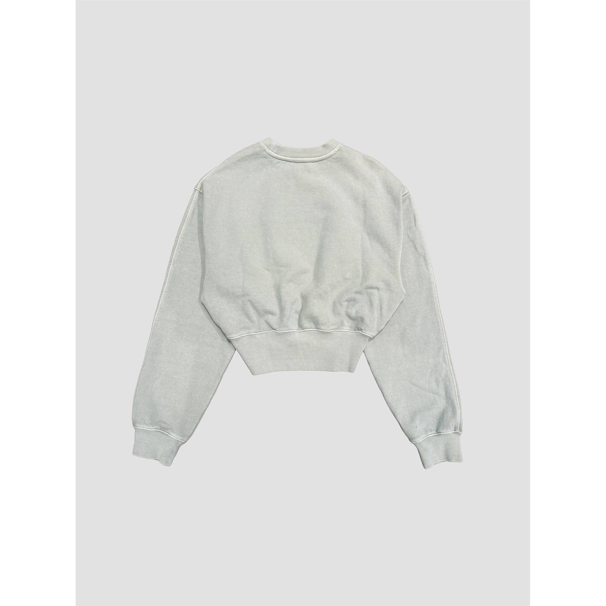 The Blank Lab - Vente Sweat-shirt – femme - Sweat-shirt ballon court délavé à l'acide (AAB700_ACD)
